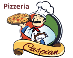 Pizzeria Caspian logo.